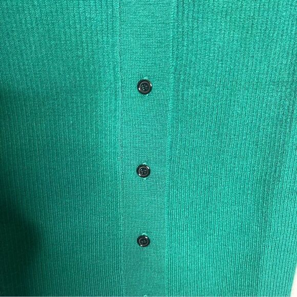 Thakoon Emerald Green ribbed button down pullover NWT SMALL - Picture 5 of 7